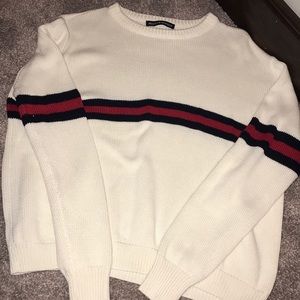 Red white and blue sweater